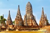 Travel photography:Khmer style temple in Ayutthaya, Thailand