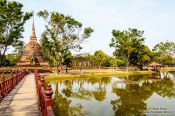 Travel photography:Stupas at the Sukhothai temple complex, Thailand