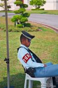 Travel photography:Sleeping guard at Dusit Palace , Thailand