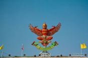 Travel photography:The Royal Emblem above the Quenn´s Museum in Bangkok, Thailand