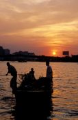 Travel photography:Sunset over Mae Nam Chao Phraya river, Thailand