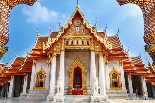 The marble temple Wat Benchamabophit in Bangkok