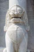 Travel photography:Sculpture at Wat Benchamabophit in Bangkok, Thailand