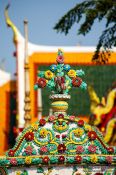 Travel photography:Facade detail at Wat Pho temple in Bangkok, Thailand