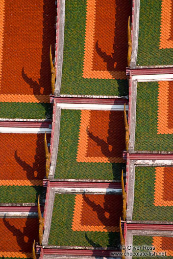 Roof detail of the temple at Wat Rajanadda 