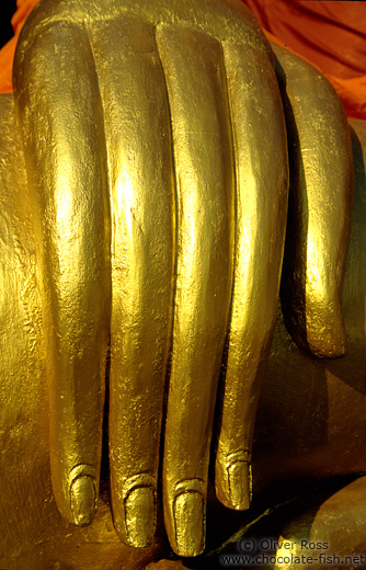 Hand of the giant Buddha near Chiang Rai