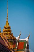 Travel photography:Roof detail of Bangkok´s Royal Palace , Thailand
