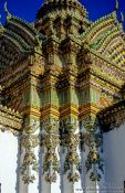 Travel photography:Facade detail in Wat Pho, Thailand