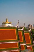 Travel photography:View of Bangkok´s Phu Khao Thong (Golden mountain) from Wat Rajanadda , Thailand