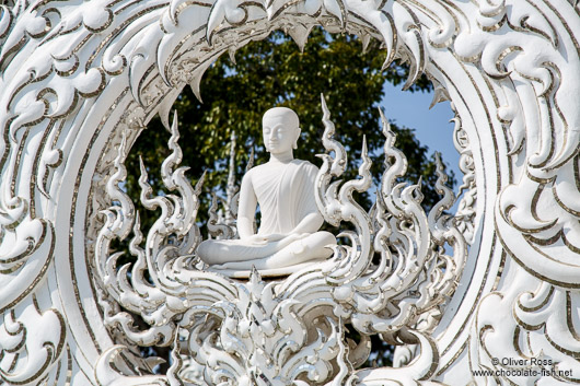 Facade detail at the Chiang Rai Silver Temple