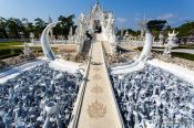 Travel photography:Main walkway toward the Chiang Rai Silver Temple, Thailand