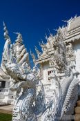 Travel photography:Dragon sculpture at the Chiang Rai Silver Temple, Thailand