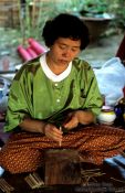 Travel photography:Woodwork at the Bo Sang parasol factory, Thailand