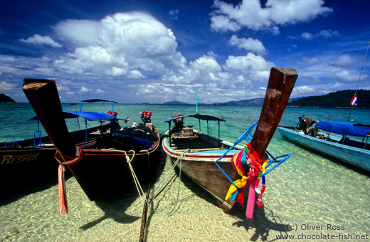 Longtail boats in Ko Tarutao Ntl Park