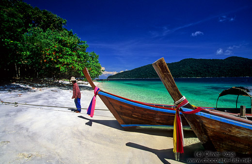 Longtail boats on Ko Rawi