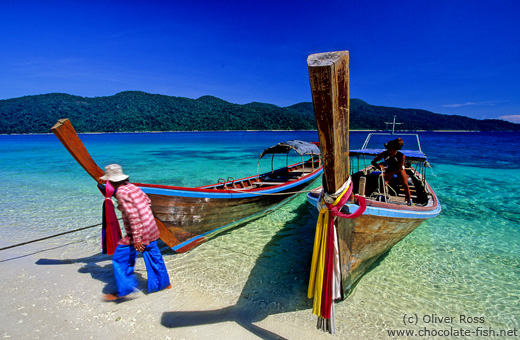 Longtail boats on Ko Rawi