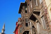 Travel photography:Traditional wooden Ottoman houses in Sultanahmet district, Turkey