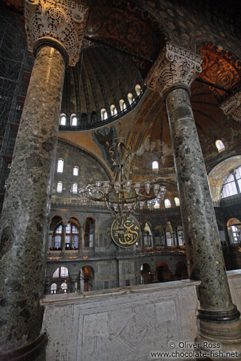 Columns inside the Ayasofya (Hagia Sofia)