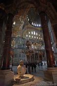 Travel photography:View of the interior of the Ayasofya (Hagia Sofia), Turkey