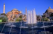 Travel photography:The Ayasofya (Hagia Sofia) with fountain, Turkey