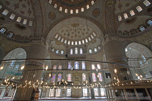 Inside the Sultanahmet (Blue) Mosque