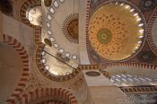 Travel photography:Roof cupolas inside the Süleymaniye Mosque, Turkey