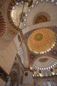 Travel photography:Roof cupolas inside the Süleymaniye Mosque, Turkey