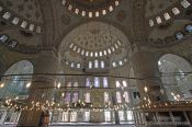 Travel photography:Inside the Sultanahmet (Blue) Mosque, Turkey