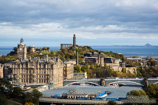 View of Calton hill in Edinburgh