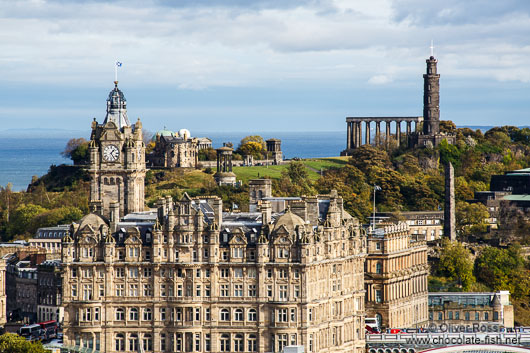 View of Calton hill in Edinburgh