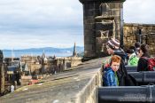 Travel photography:Visitors at Edinburgh castle, United Kingdom
