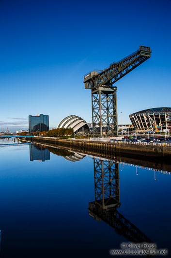 The Clyde River with Auditorium and disused dock crane