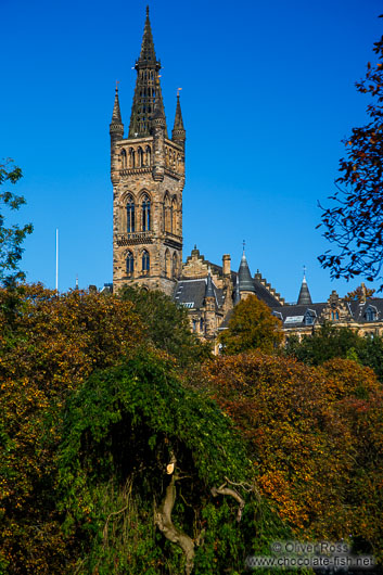 Glasgow University building in Kelvingrove Park