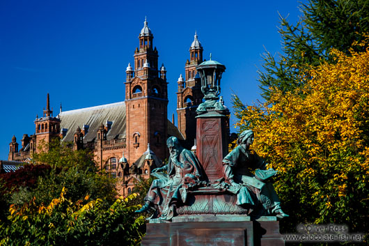 Sculptures in Glasgow`s Kelvingrove Park