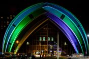 Travel photography:The Glasgow Clyde Auditorium by night, United Kingdom