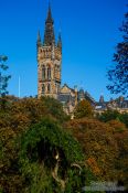 Travel photography:Glasgow University building in Kelvingrove Park, United Kingdom