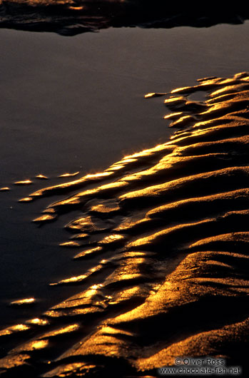 Ripples in the sand at Highcliff Beach