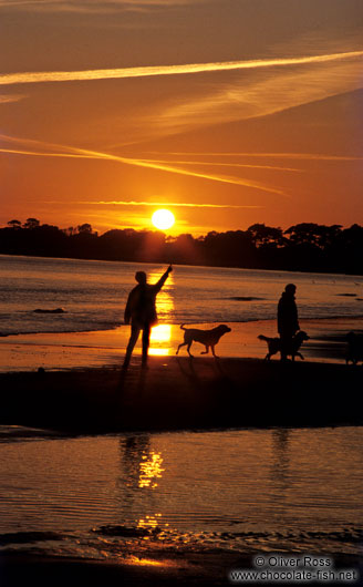 Sunset over Highcliff Beach