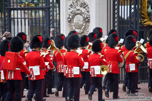 Parade of the guards outside London´s Buckingham Palace