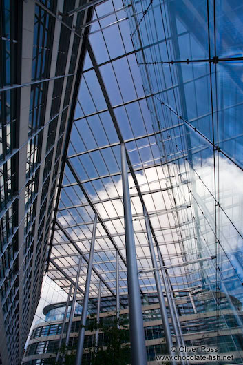 Modern glass construction in the City of London