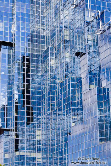 Modern glass facade in London