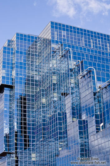 Modern glass facade in London