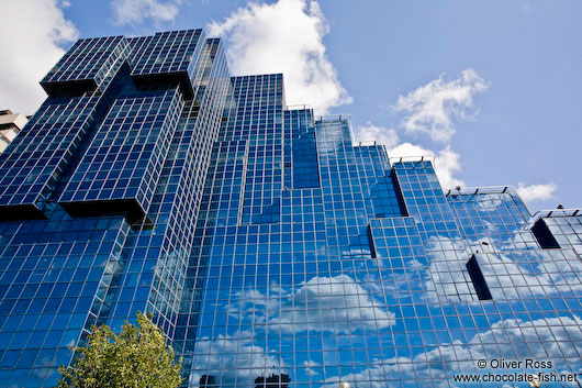 Modern glass facade in London