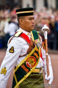 Travel photography:Parade outside London´s Buckingham palace, United Kingdom, England