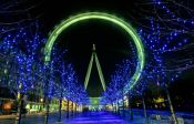 Travel photography:The London Eye (Millennium Wheel) by night, United Kingdom