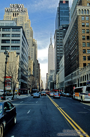 New York`s New Yorker with Empire State