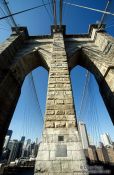 Travel photography:New York Brooklyn Bridge Close-up, USA