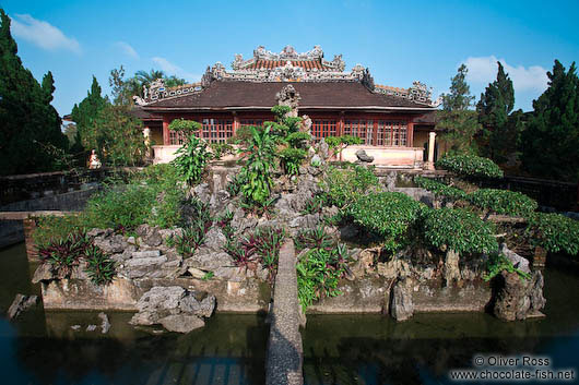 Emperors reading room in the forbidden purple city inside Hue Citadel