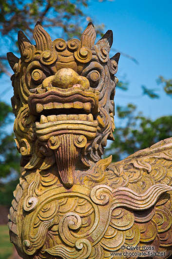 Dog sculpture in Hue Citadel