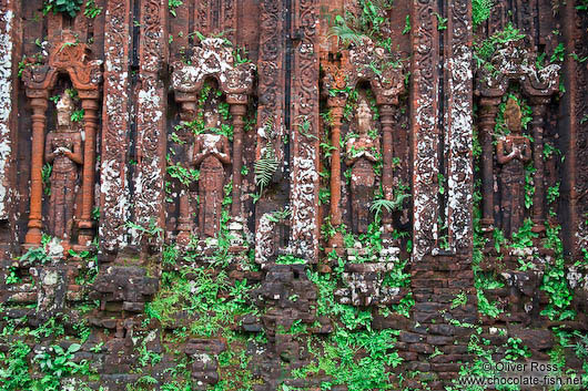 Sculptures at the Champa temples in My Son